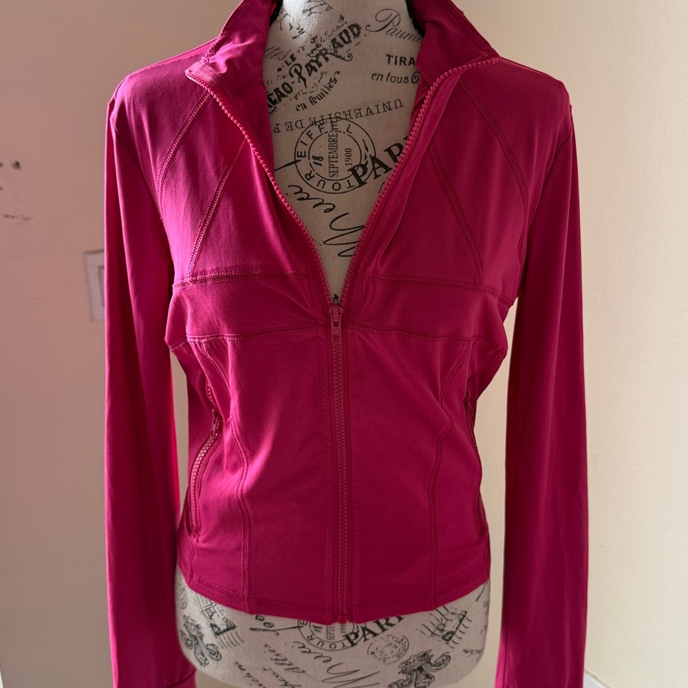 Vibrant Pink Athletic Jacket and shorts Set size L.